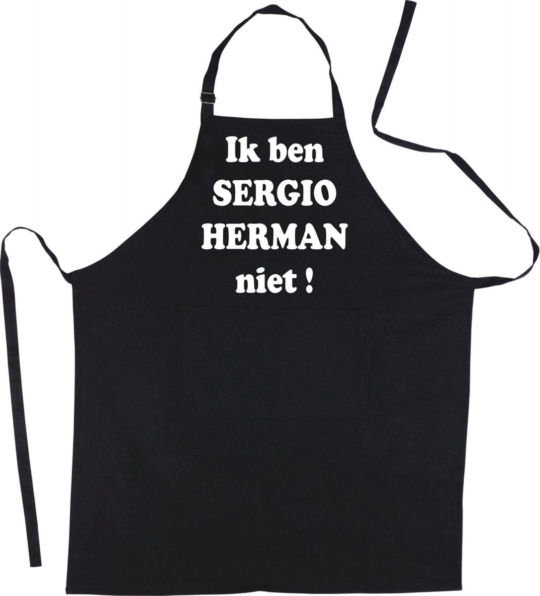 Mijncadeautje Schort - Ik ben Sergio Herman niet - mooie - grappige - leuke keukenschort - zwart