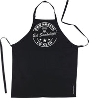 Mijncadeautje Schort - BBQ Koning - met voornaam - eet smakelijk - mooie en exclusieve keukenschort - zwart