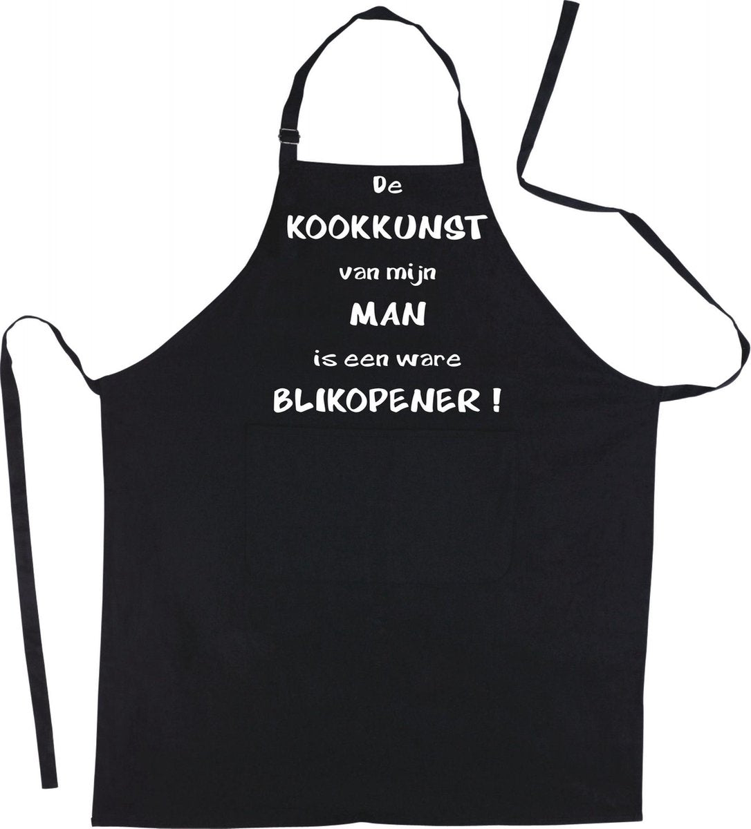 Mijncadeautje Schort De kookkunst van mijn man - Mooie - grappige - leuke Keukenschort - Zwart