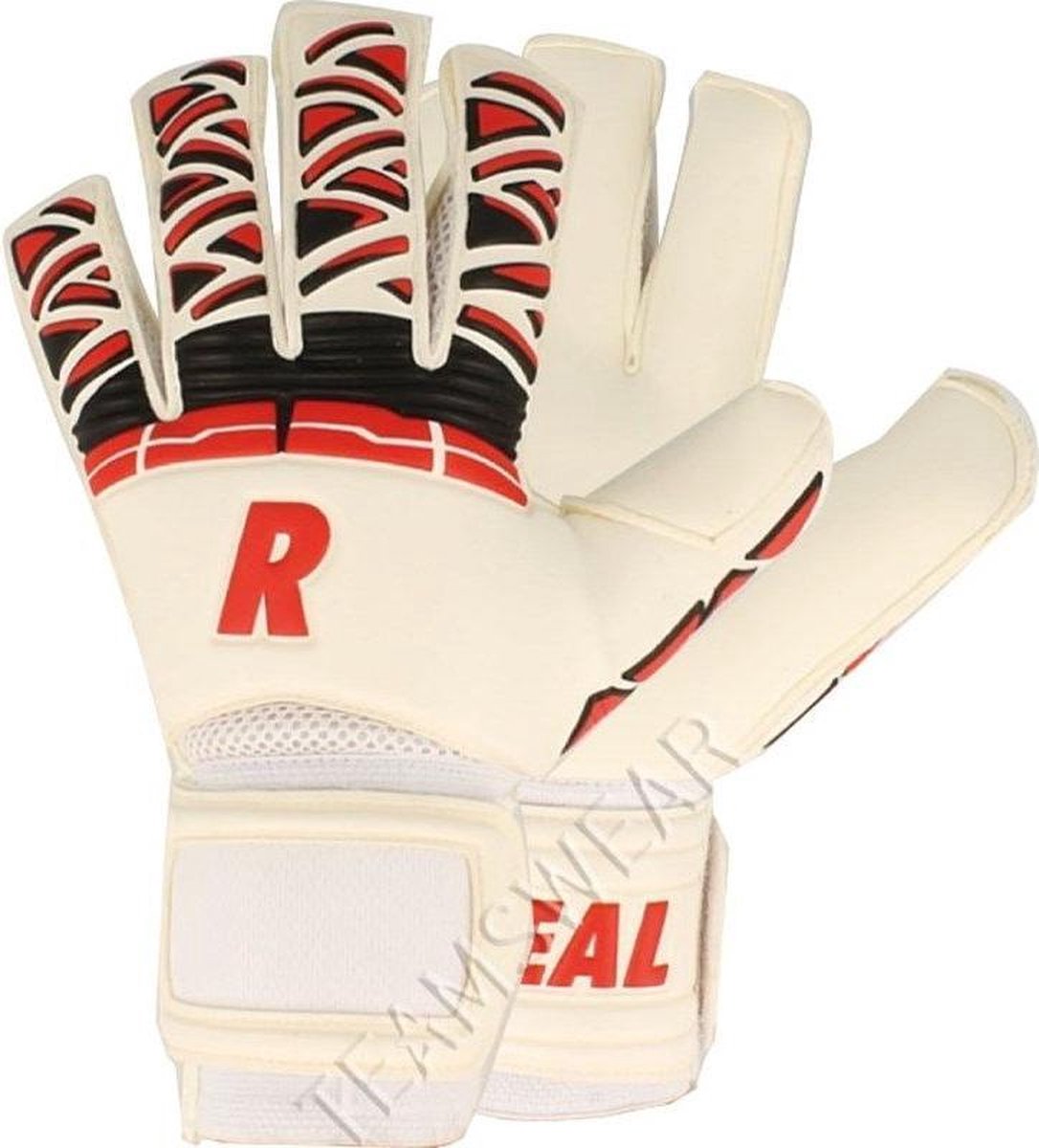 Real Air Vented Hybrid Keepershandschoenen Heren - Wit / Rood / Zwart | Maat: 10