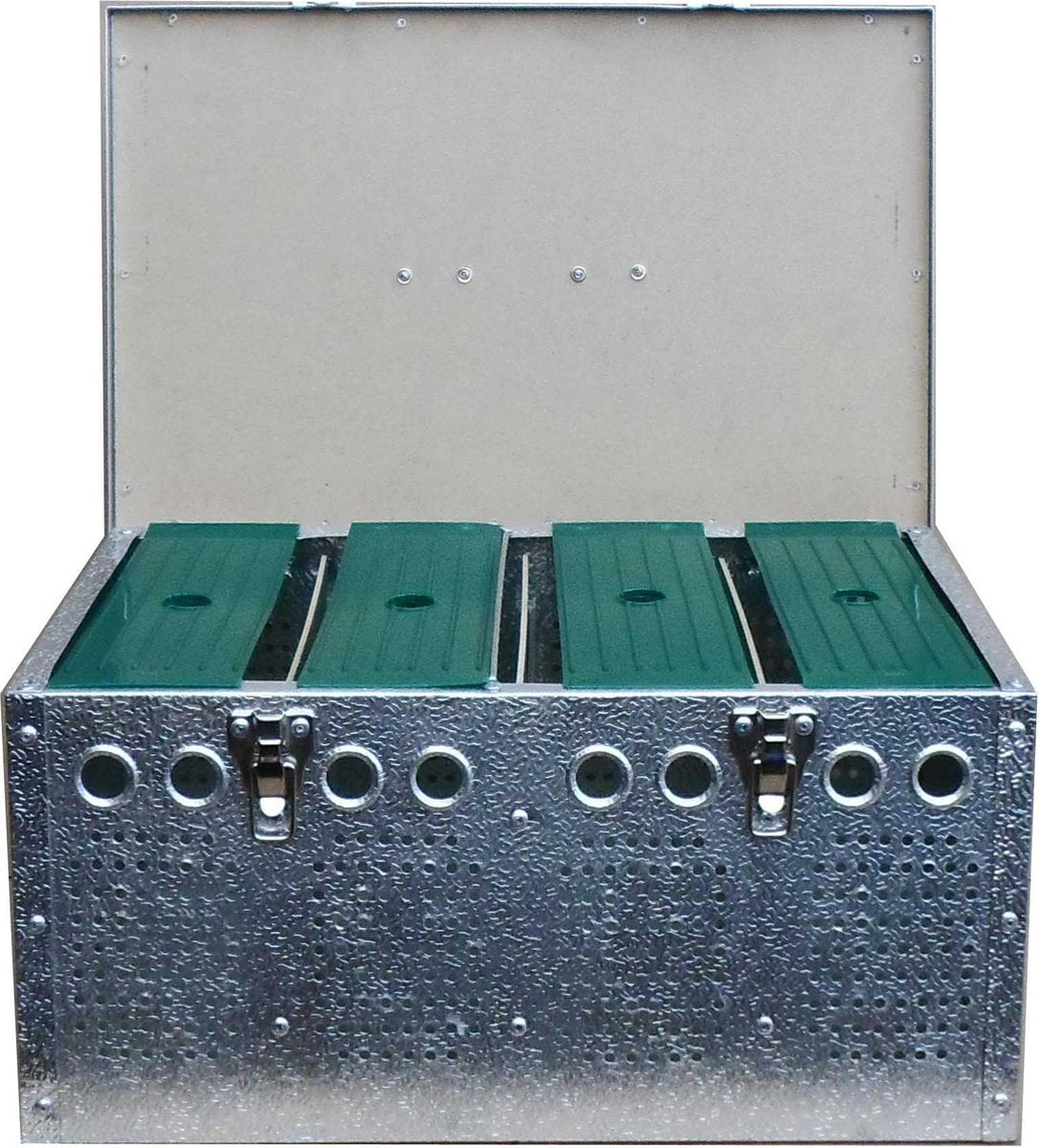 Duivenmand 4 vaks aluminium