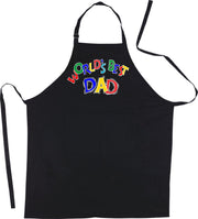 Mijncadeautje - Schort - World's Best Dad - mooie en exclusieve keuken- of barbecueschort - 90% polyester en 10% katoen - zwart