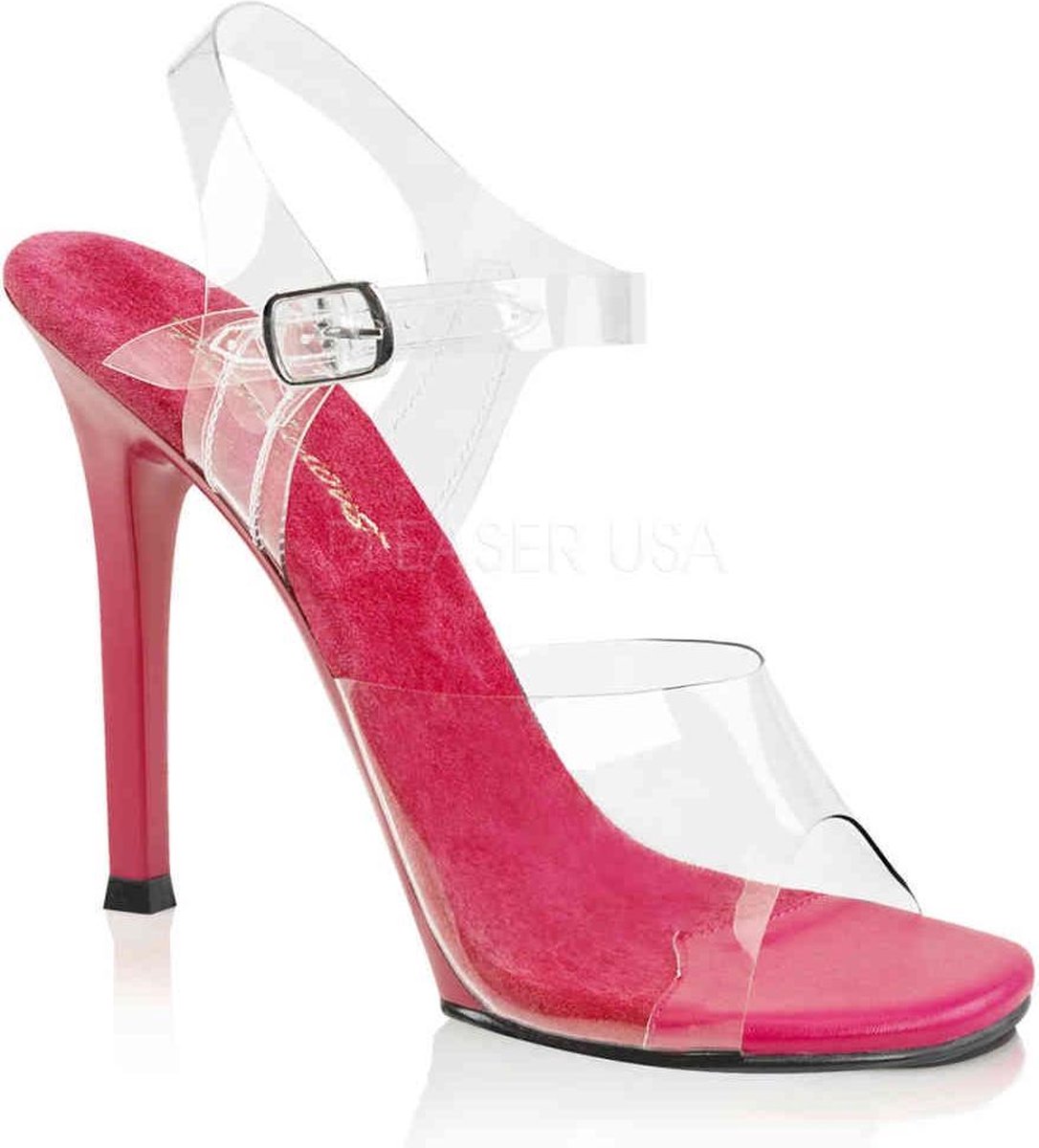 Fabulicious Sandaal met enkelband -36 Shoes- GALA-08 US 6 Roze/Transparant