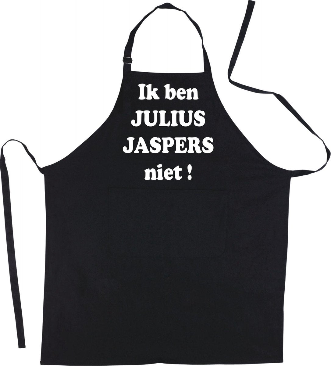 Mijncadeautje Schort - Ik ben Julius Jaspers niet - mooie - grappige - leuke keukenschort - zwart