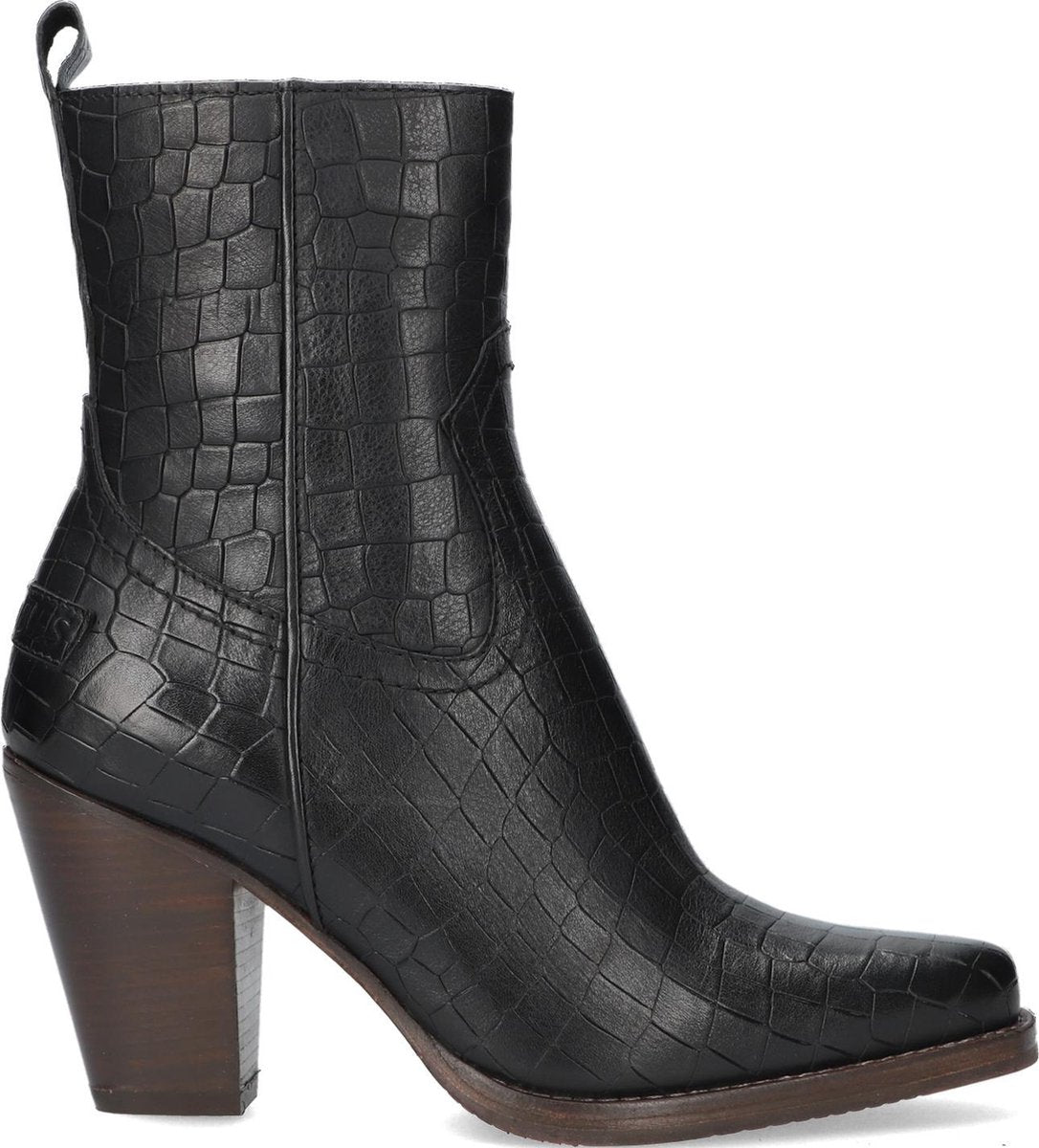 Shabbies 183020246 Enkellaarsjes - Enkelboots - Dames - Zwart - Maat 38