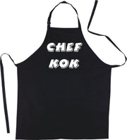 Mijncadeautje Schort CHEF KOK - Mooie - grappige - leuke Keukenschort - Zwart