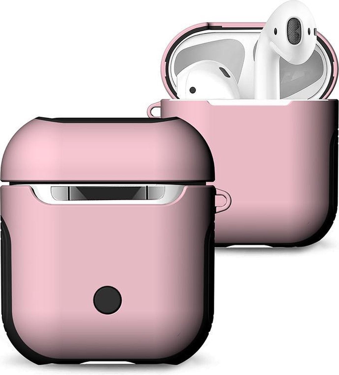 Hybride Silicone Case Cover Hoesje voor Apple Airpods - KELERINO. - Roze