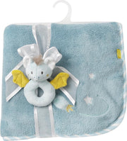 Fehn Knuffeldeken Little Castle 100 Cm 2-delig Blauw
