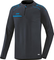 Jako Ziptop Prestige Antraciet-Jako Blauw Maat 2XL