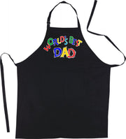 Schort - World's Best Dad - exclusieve keuken- of barbecueschort - 90% polyester en 10% katoen -zwart