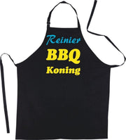 Mijncadeautje Luxe schort BBQ Koning met voornaam