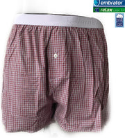 Embrator 2-pack mannen Boxershort geweven katoen rood/wit/zwart XL