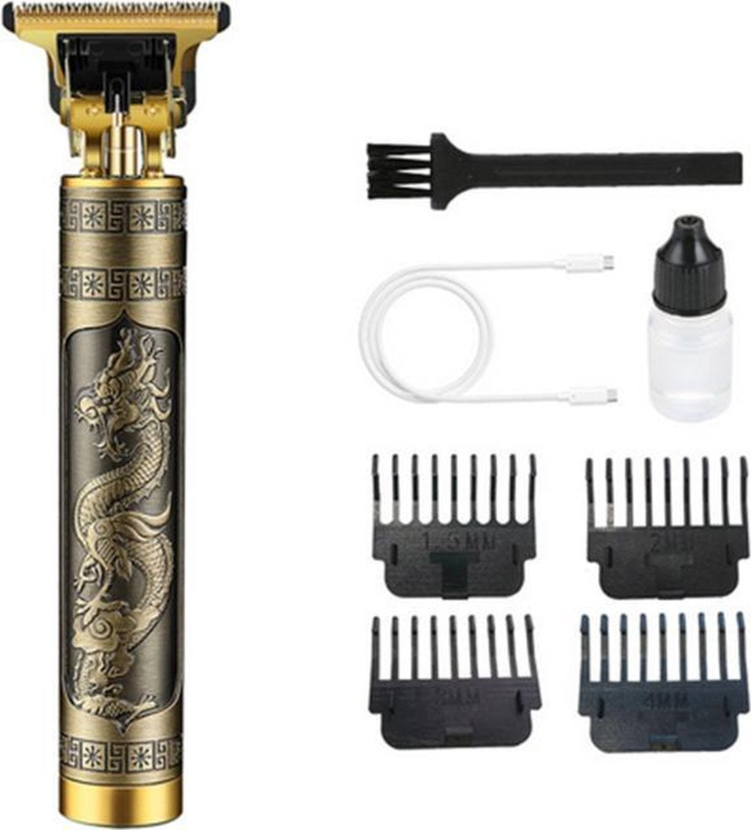 Draadloze baard trimmer - Tondeuse - Draadloos - Oplaadbaar - Goud
