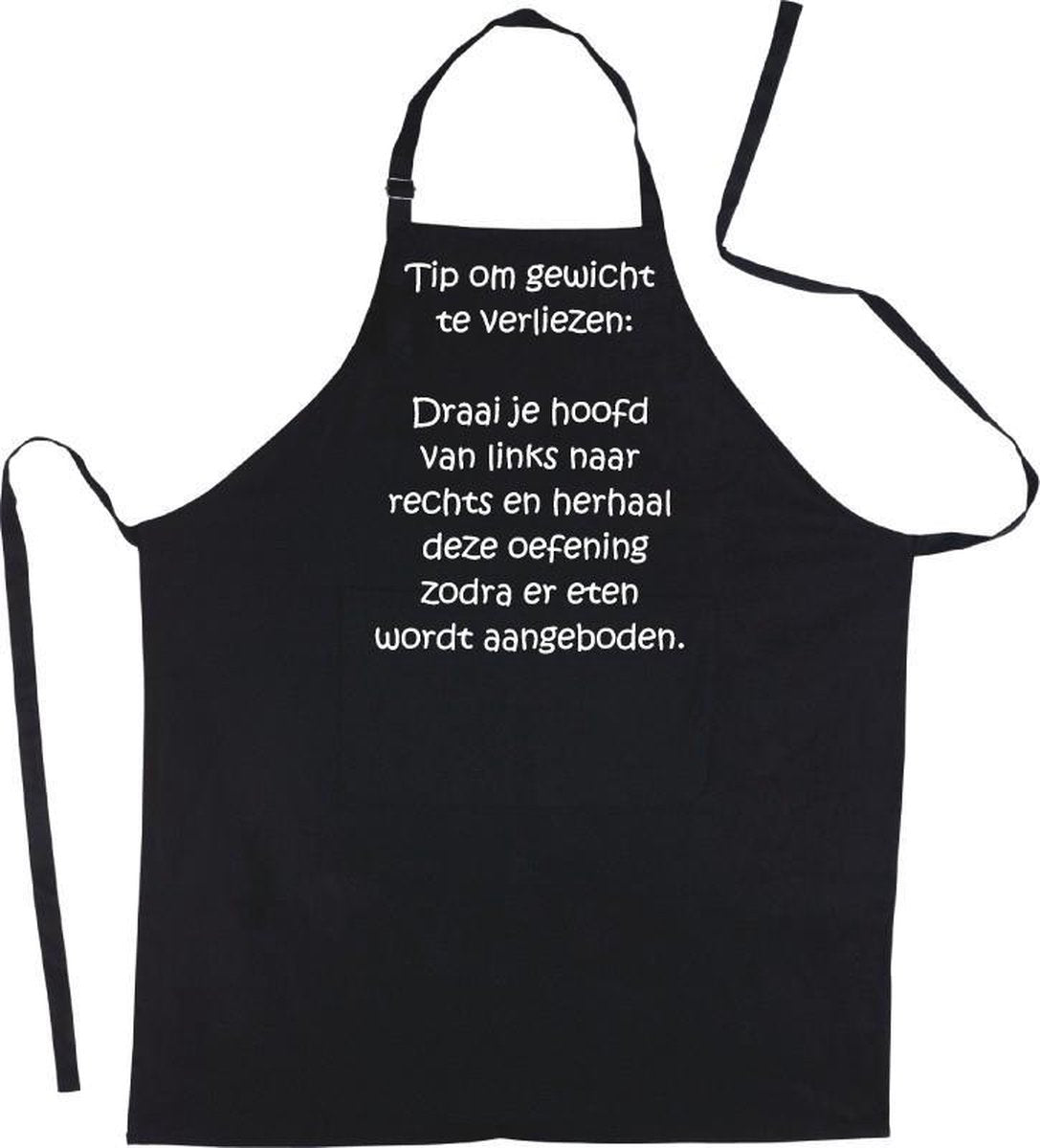 Mijncadeautje -Luxe - BBQ Schort "Tip om gewicht te verliezen"
