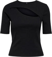 Onllurri Life 2/4 Cut Out Top Jrs 15253676 Black