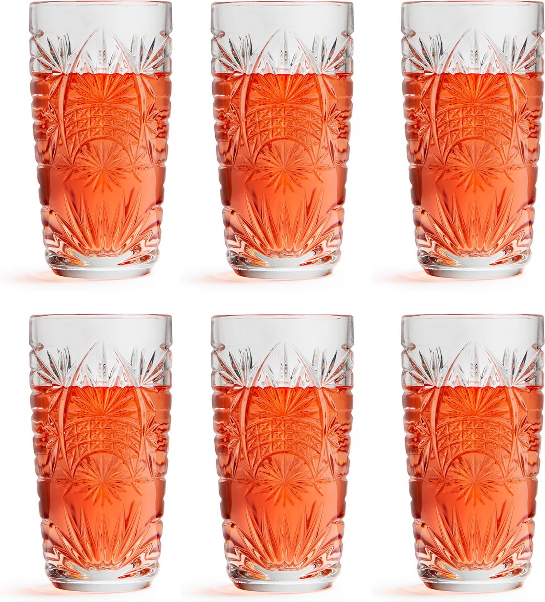 Libbey Longdrinkglas Atik - 270 ml / 27 cl - 6 Stuks - Vaatwasserbestendig - Vintage design - Hoge kwaliteit