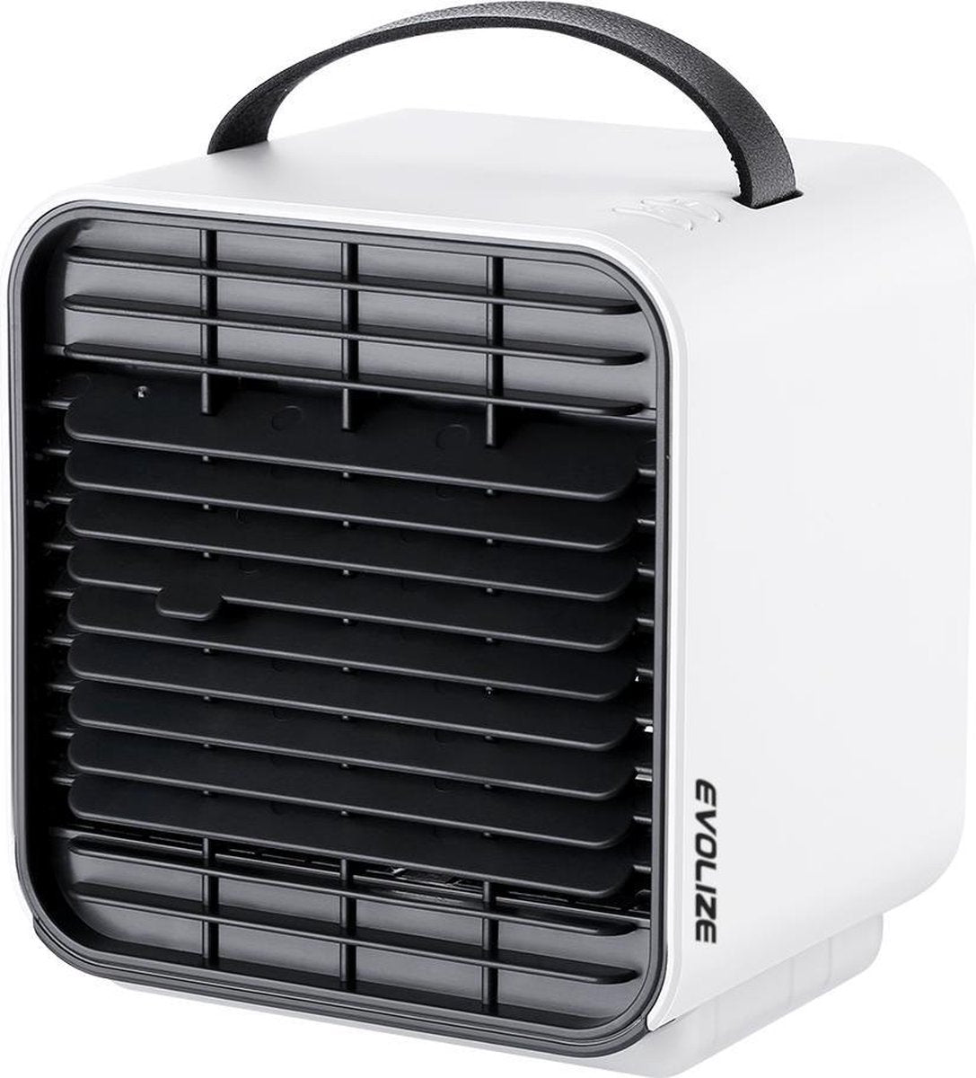 Evolize Mini Aircooler met Ionisator en Watertank - Draadloos & USB Oplaadbaar - Mobiele Airco - Tafelventilator - Wit