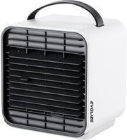 Evolize Mini Aircooler met Ionisator en Watertank - Draadloos & USB Oplaadbaar - Mobiele Airco - Tafelventilator - Wit