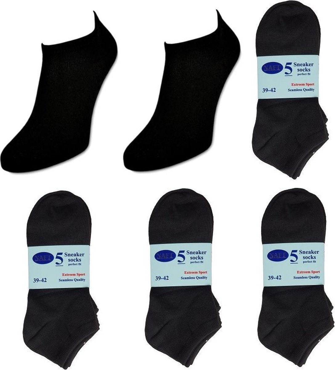 Naft Sneaker sokken Enkelsokken - 20 PAAR - Multipack Unisex Sneakersokken - 39-42