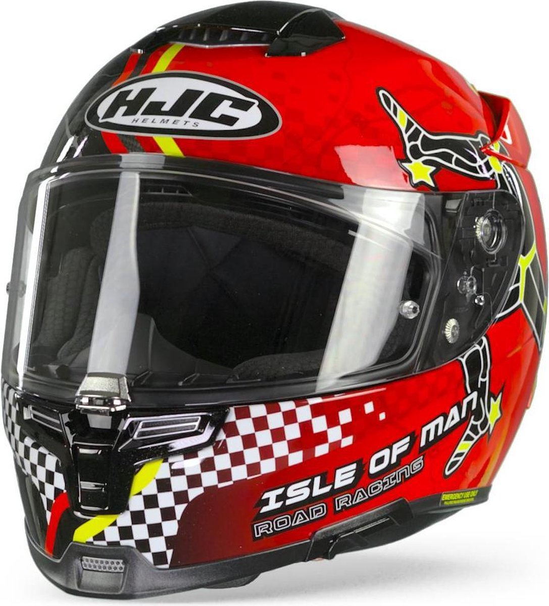 HJC RPHA 70 Isle Of Man Red White Gold Full Face Helmet M