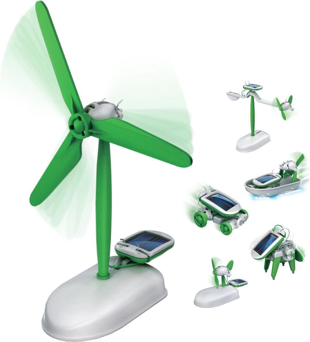 POWERplus Chameleon Solar 6 in 1 Educatieve Speelgoed Set | STEM speelgoed op zonne-energie | bouw 6 verschillende modellen | bouwpakket