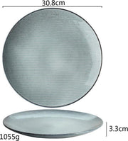 TDR - 4x Bord - porselein - ⌀ 30CM - Uniek gevormd