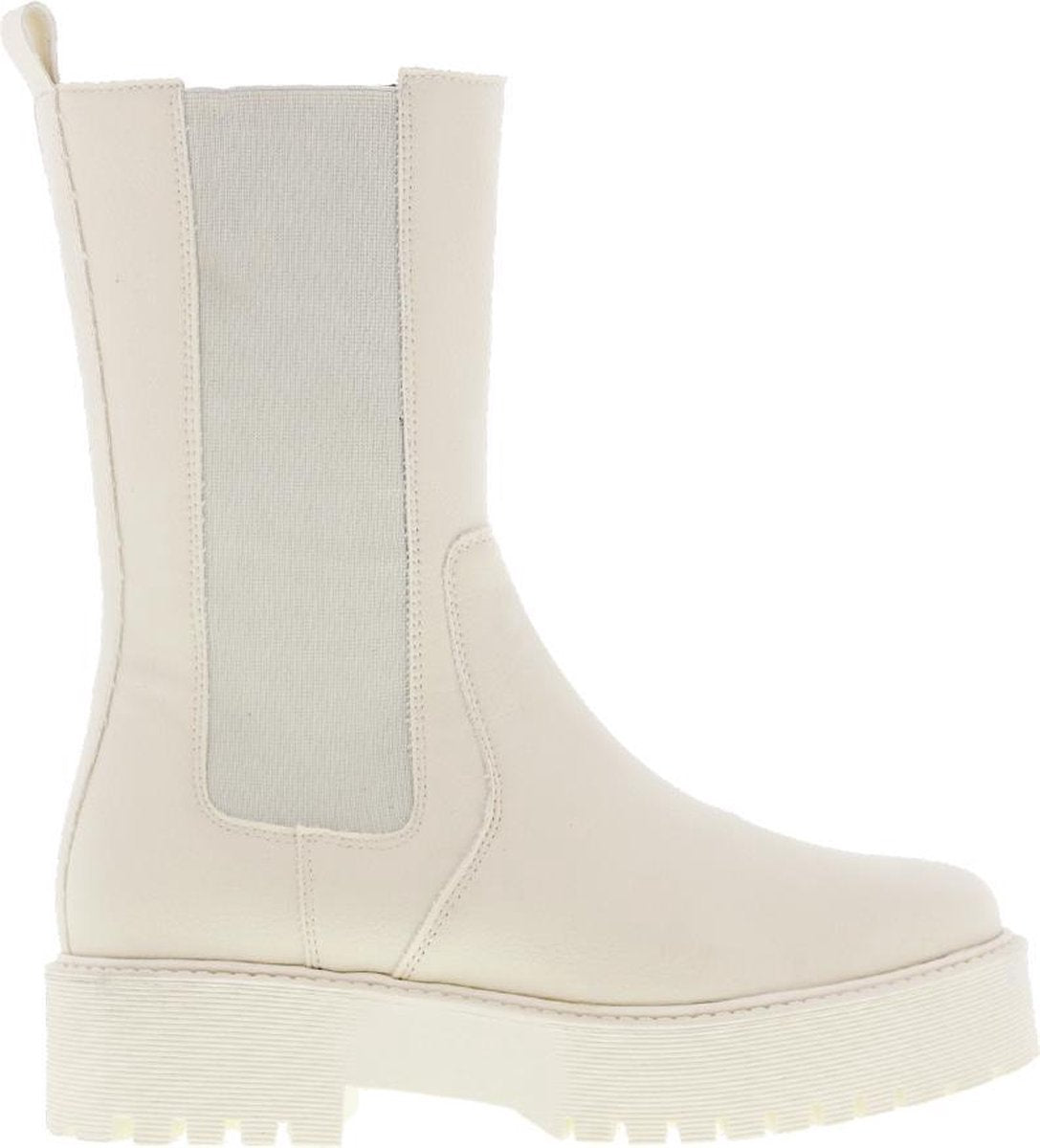 Tango | Bee chunky 1-f bone white high chelsea boot - bone white sole | Maat: 40