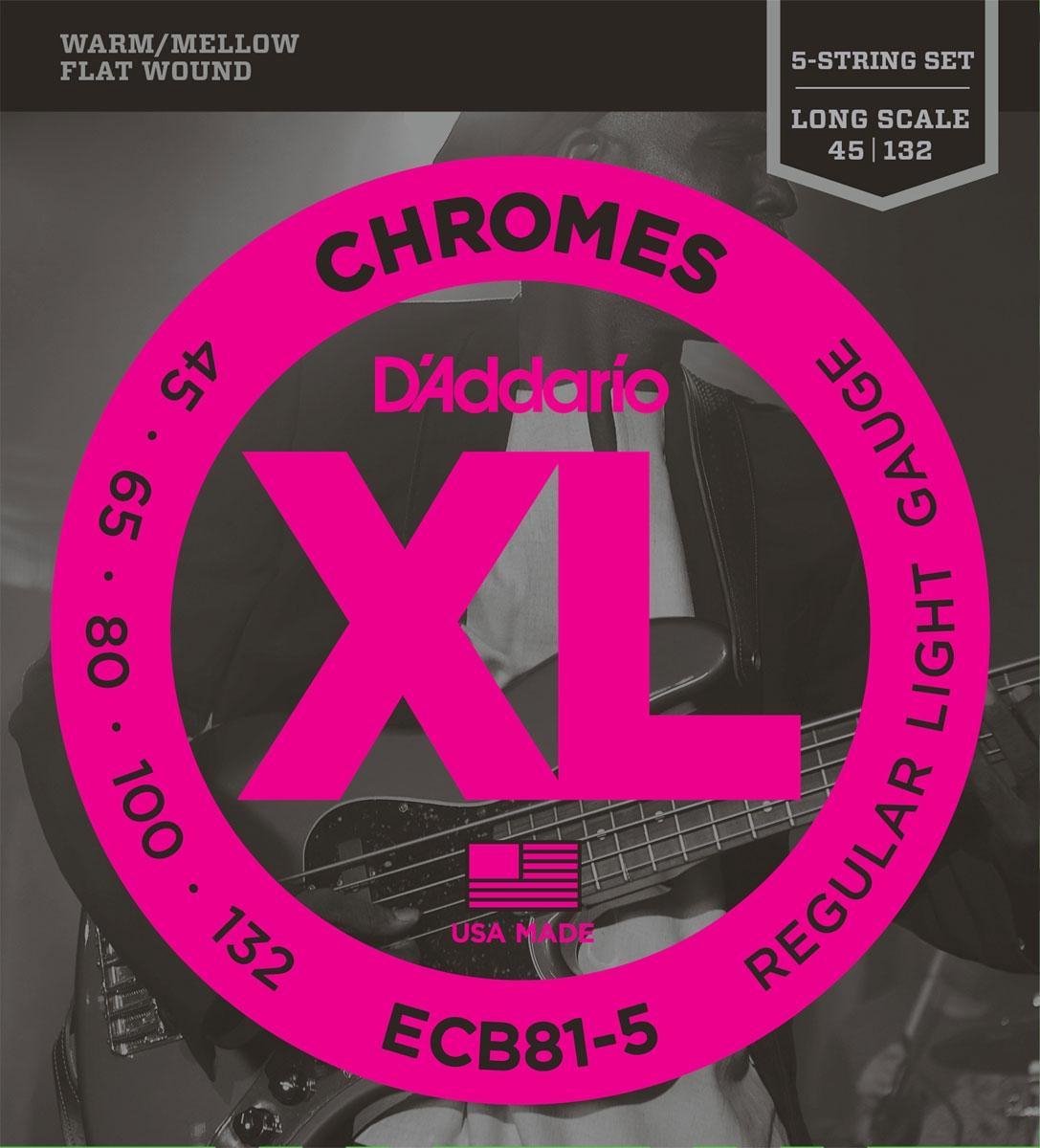 ECB81-5 45-132 Chromes 5-string Flatwound Stainless