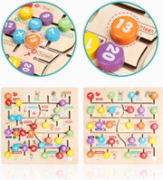 Wooden Alphabet Maze - Wooden Toys Kids Maze ABC Alphabet Game Toddler Wooden Puzzle Learning Toy for Early Development Activities Promotes Fine Motor Skill and Colour Recognition Birthday Gift