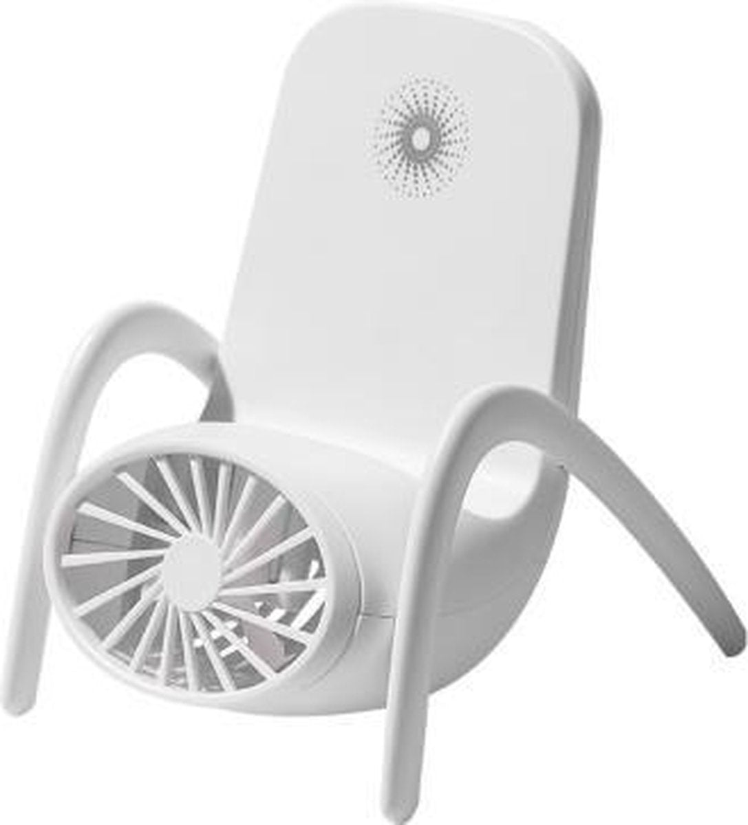 Studentenflat Kantoor Mobiele telefoonhouder Desktop Miniventilator (wit)