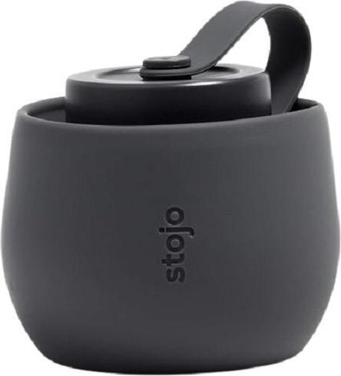 Stojo Drinkfles Carbon Siliconen 590 Ml Antraciet