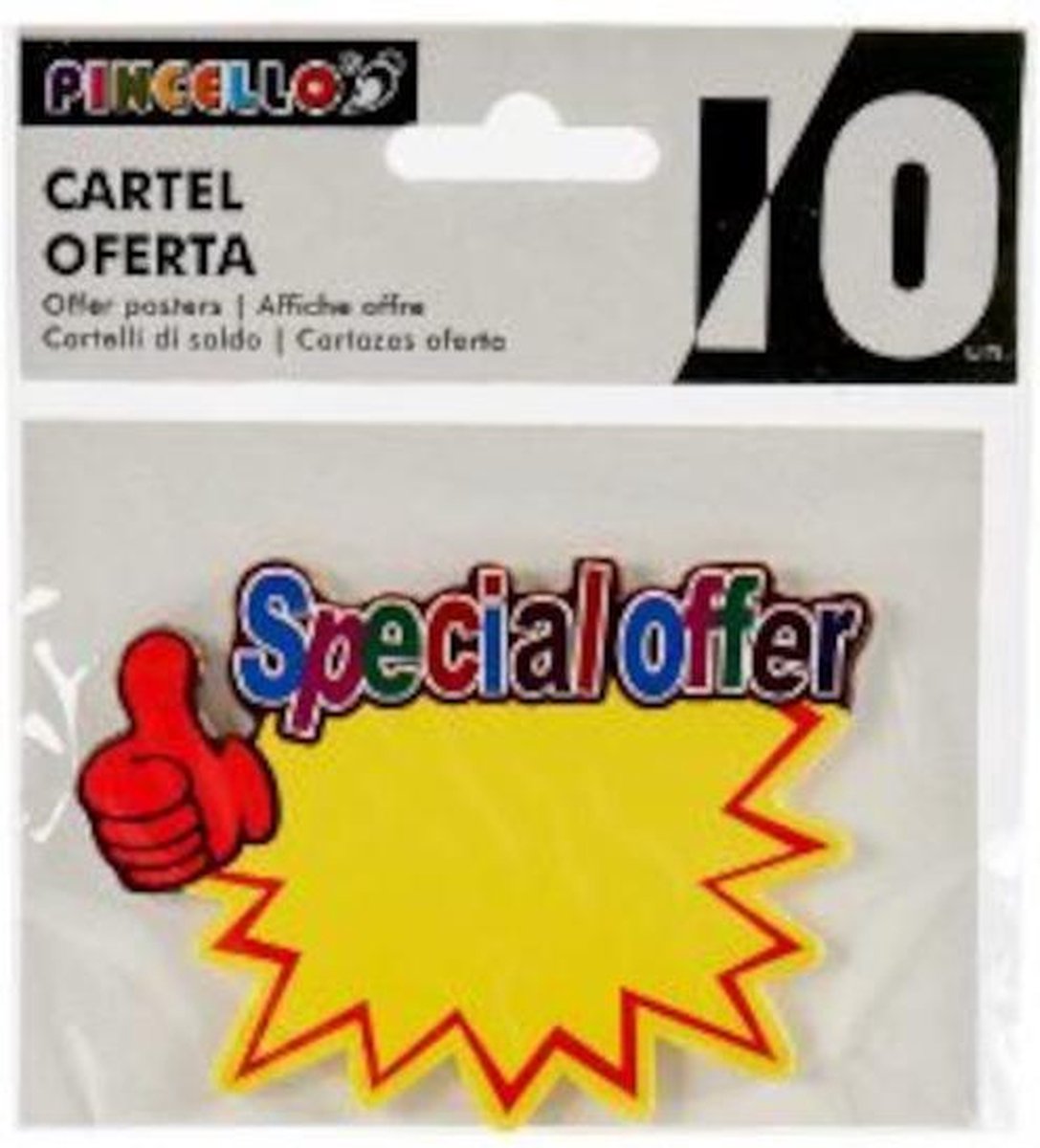 Pincello Promotiesticker Special Offer 9 Cm Geel 10 Stuks