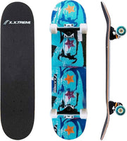 X.X.TREME - Skateboard - "Spray Türkis" - ABEC 7