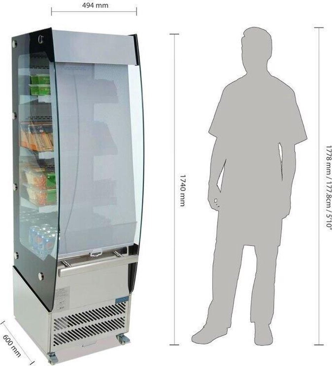 Polar Multideck displaykast 220ltr