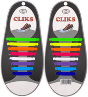 CLIKS elastische veters multi colour - elastieken veters - kids - volwassenen