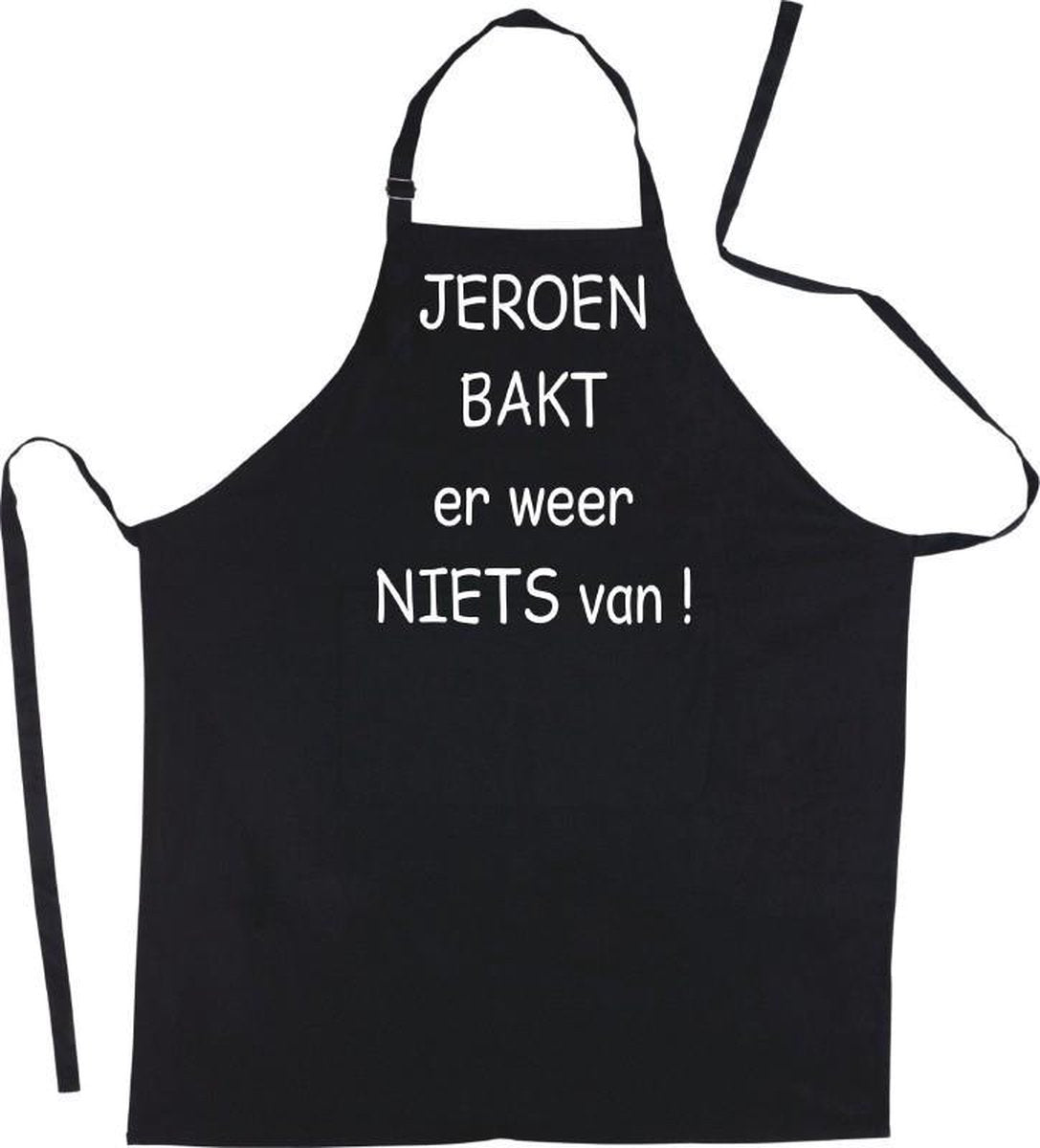 Mijncadeautje Luxe schort Jan bakt er weer niets van (elke voornaam leverbaar)