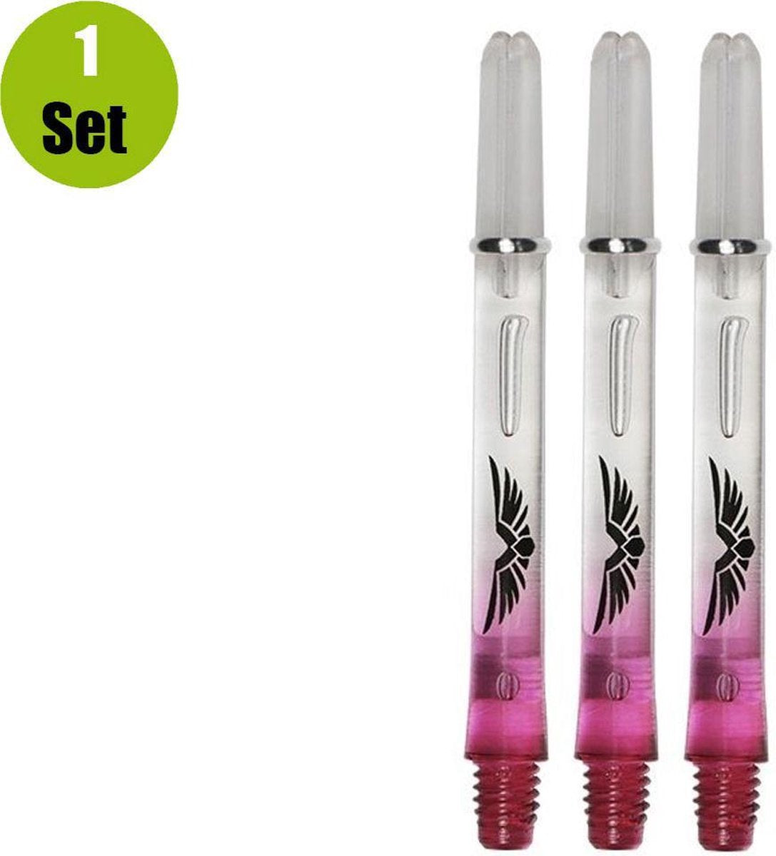 Shot Eagle Claw Duo Dartshafts - Clear - Rood - Short - (1 Set)