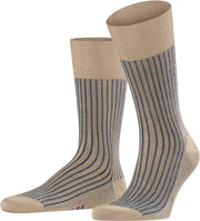 Falke Sokken - Oxford Stripe - Beige - 41-42