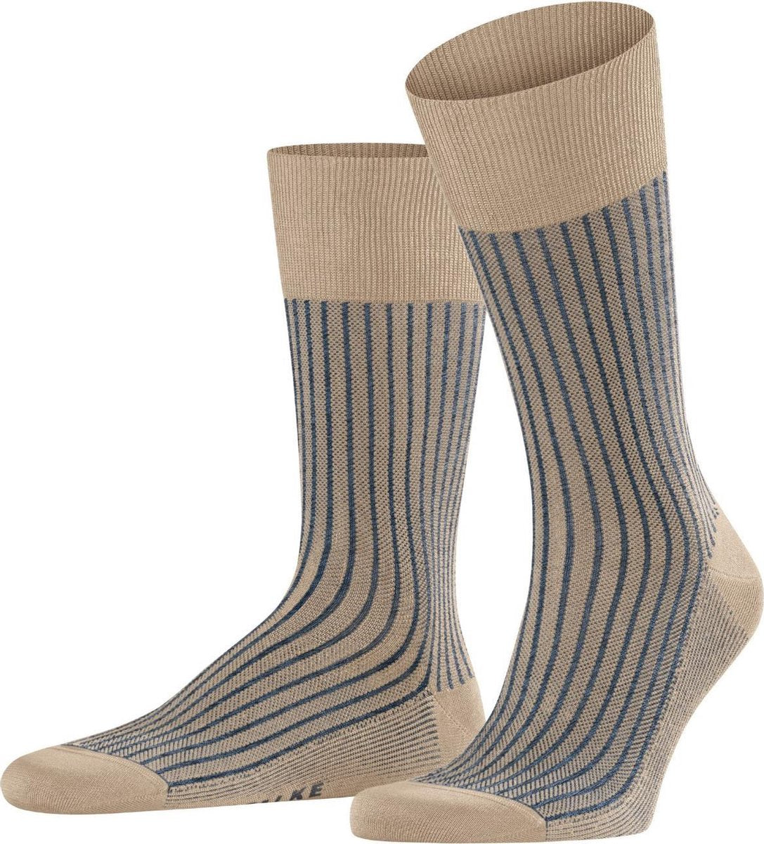 Falke Sokken - Oxford Stripe - Beige - 41-42