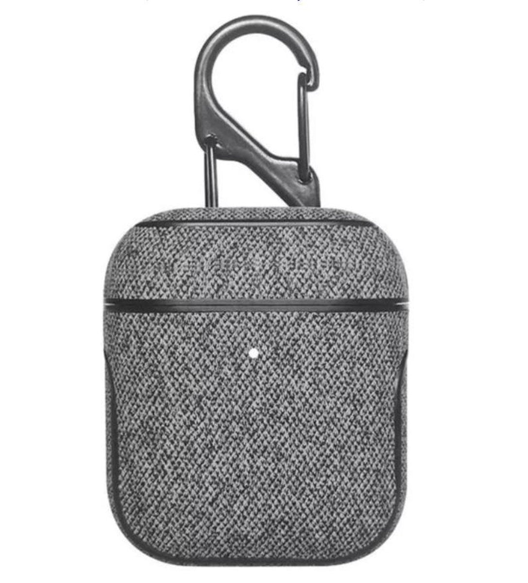 Siliconen Hardcase Hoes - Lichtgrijs/Zwart - voor Apple Airpods 1 en 2