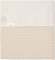 Koeka Wiegdeken wafel/flanel Antwerp - sand/pebble 75x100cm