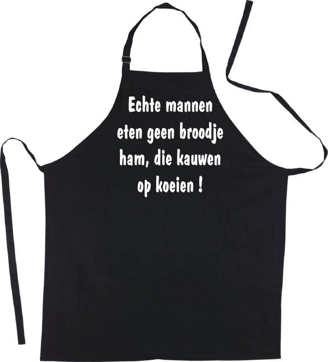 Mijncadeautje Luxe Schort Mannen eten geen broodje ham