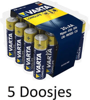 100 stuks (5 doosjes a 20 st) Varta Longlife AA Alkeline Batterijen
