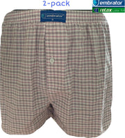 Embrator 2-pack mannen Boxershort geweven katoen lila maat 2XL