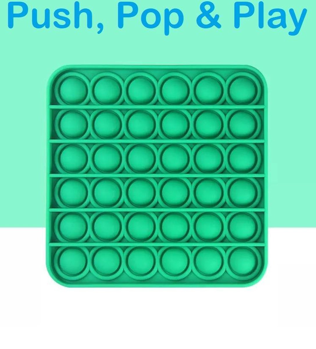 Pop It - Fidget Toys - Pop It Fidget Toy - Vierkant Groen