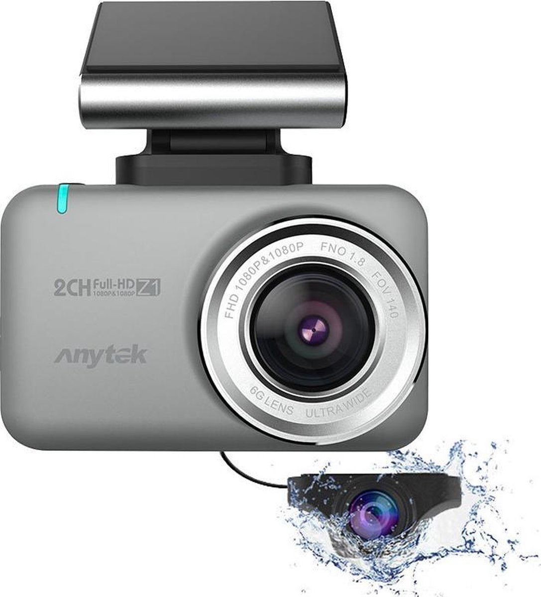 Anytek Z1 2CH Dual Wifi Touch FullHD dashcam voor auto