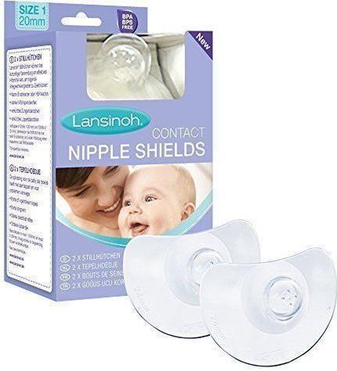 Lansinoh - Tepelbeschermers 2 Stuks - 20mm  - met beschermdoos