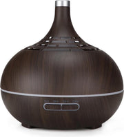 Devacieux Aroma Diffuser + 10ML Neutriherbs Olie - Vernevelaar - Luchtbevochtiger - Aroma Therapie -  400 ML - Donkerbruin