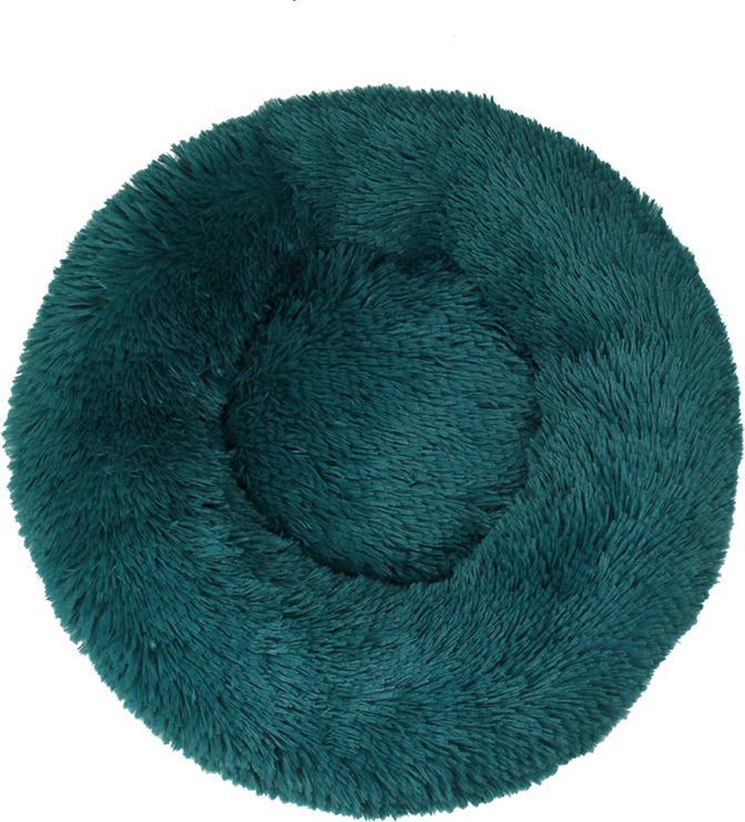 BEESSIES® donut hondenmand/hondenkussen 80 cm - wasbare hoes - petrol donker groen - huisdierbed  hondenbed - hond kussen mand