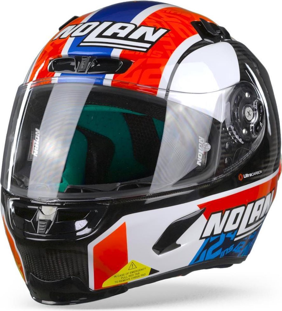 Nolan X-803 ULTRA CARBON 55 RINS CARBON Zwart Integraalhelm - Motorhelm - Maat S